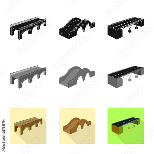 Isolated object of connection and design icon. Collection of connection and side vector icon for stock.