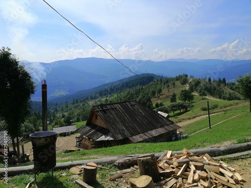 Fototapeta Naklejka Na Ścianę i Meble -  Ukraine. Carpathians. Summer mountain peaks