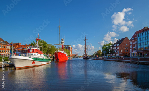 Foto Emden Ostfriesland Hafen Panorama Quer
