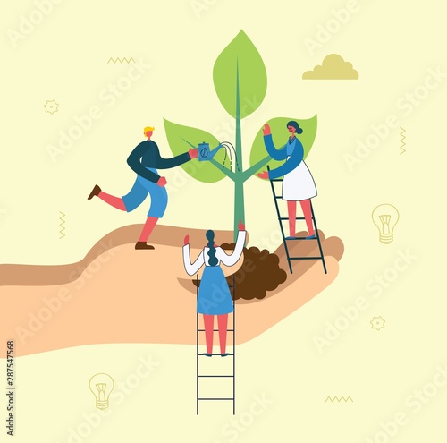 Vector illustration ECO background of Concept of green eco energy and quote Save the planet