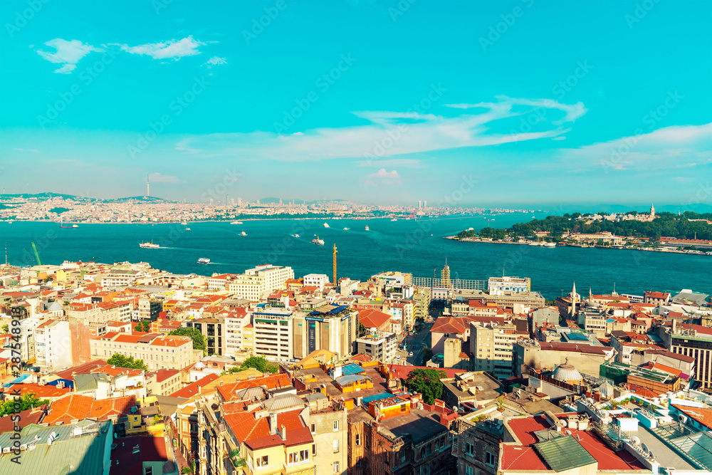 Beautiful Bosphorus Bird's-Eye View, Istanbul, Turkey