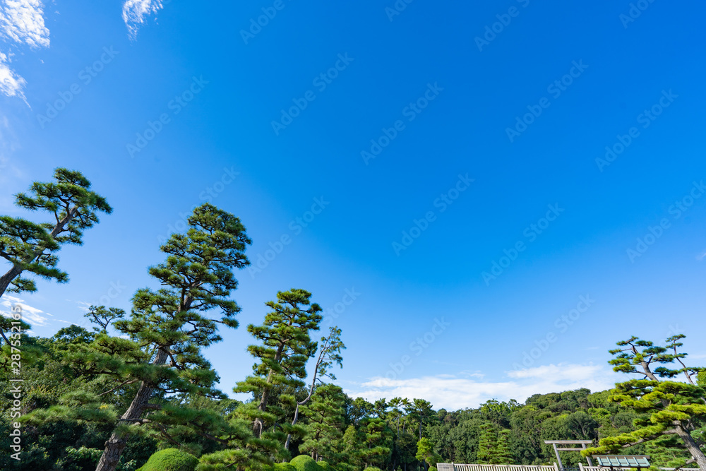 Obraz premium 仁徳天皇陵古墳周辺風景