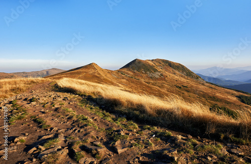 Fototapeta Naklejka Na Ścianę i Meble -  Landscape of Bieszczady mountains in autumn