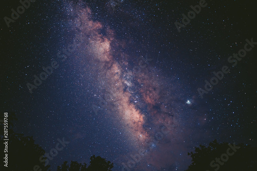 The milky way and stars at night