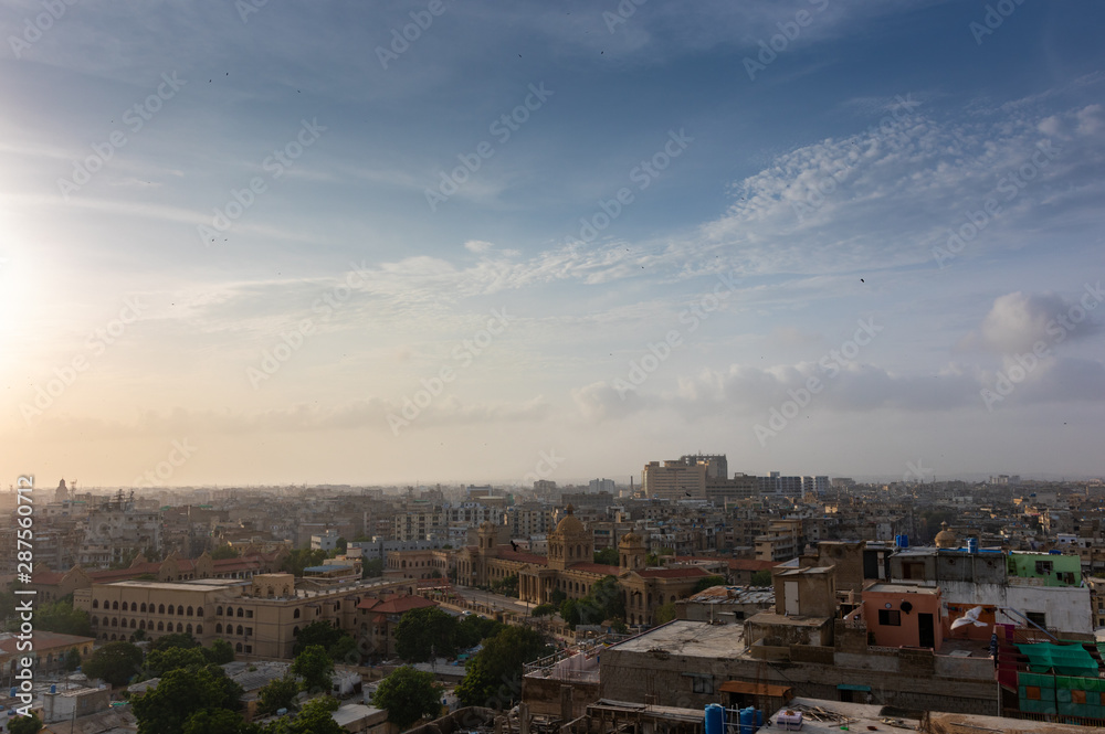 Fototapeta premium aerial view of the Karachi City