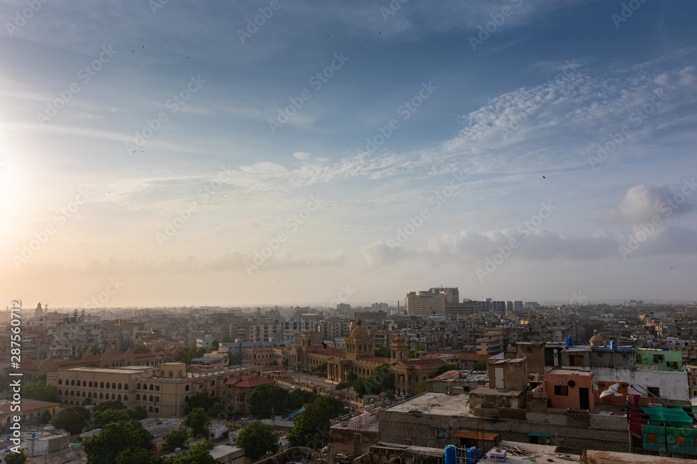 aerial view of the Karachi City