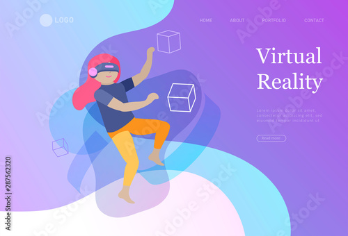 Landing page with Happy school children performing various activities