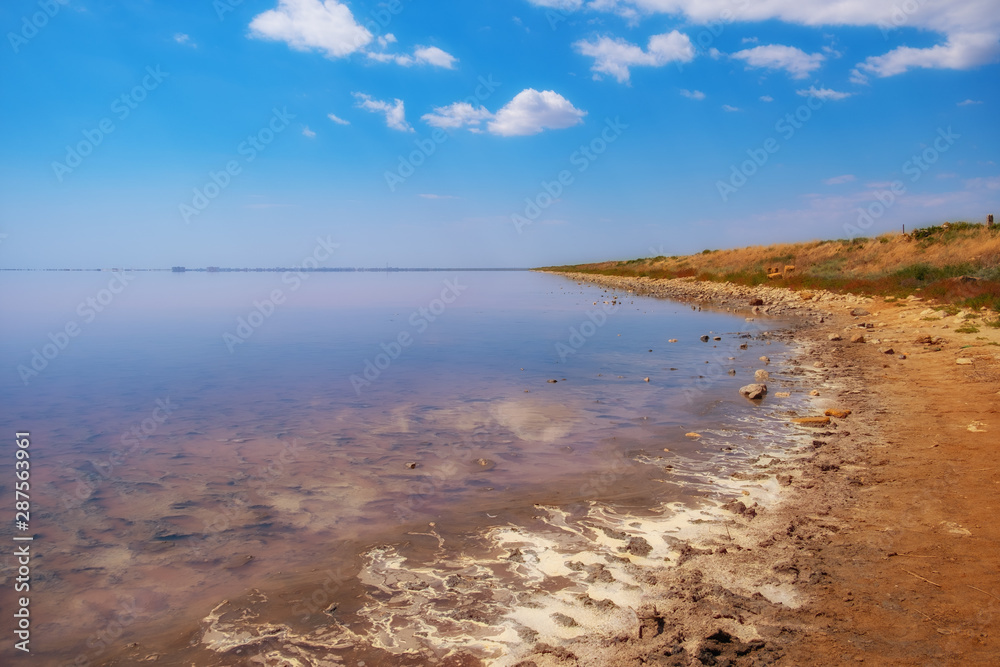 Obraz premium Lake Sasyk Sivash. Extremely salty lake, Crimea.