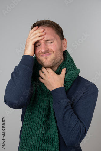 The men has the flu