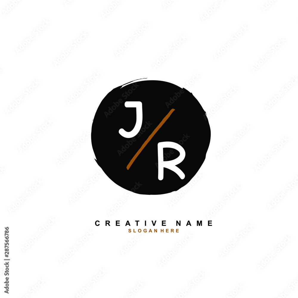 J R JR Initial logo template vector. Letter logo concept with background template. J R JR Initial logo template vector. Letter logo concept with background template.