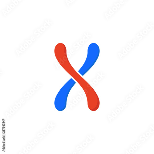 biology, chromosome color flat vector icon illustration photo