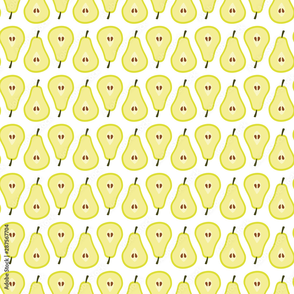 Seamless pattern with pear slices Seamless pattern with pear slices