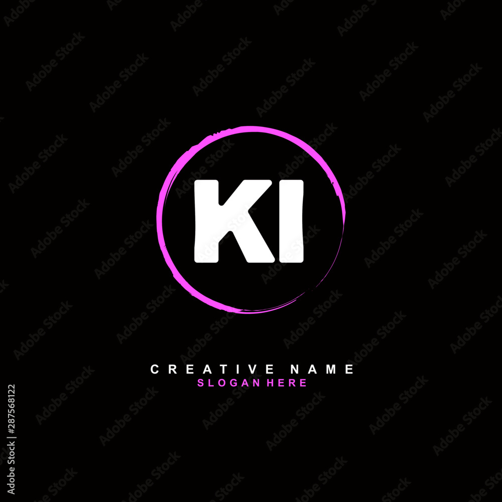 K I KI Initial logo template vector. Letter logo concept with background template. K I KI Initial logo template vector. Letter logo concept with background template.