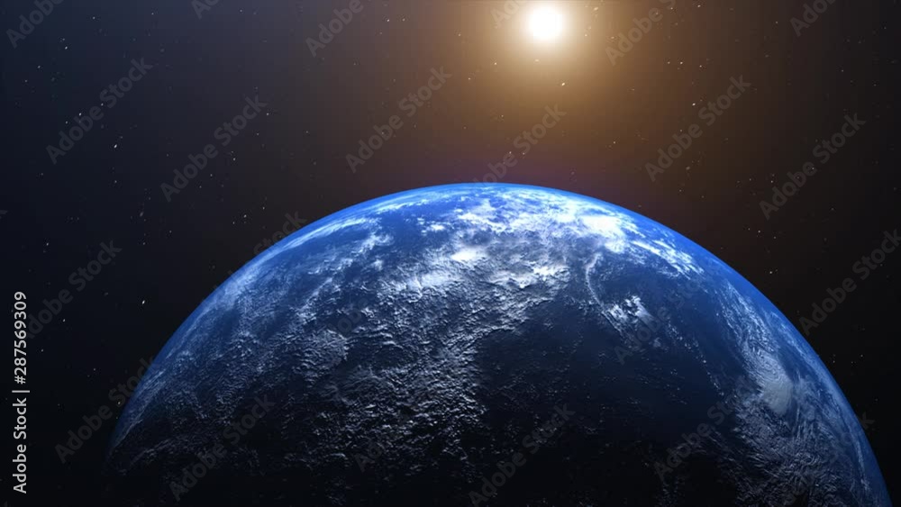 Realistic Planet Earth, world from space. Detailed home, rotating horizon with beautiful perspective. High quality 4K Animation of world and sun light. Realistic Planet Earth, world from space. Detailed home, rotating horizon with beautiful perspective. High quality 4K Animation of world and sun light.