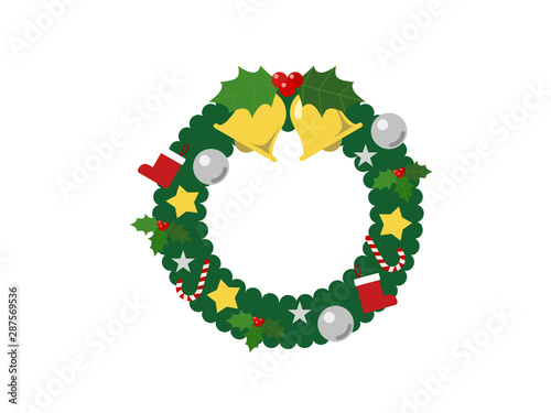 クリスマスリースのイラスト02