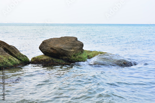 blue sea cliffs wild beaches high cliffs