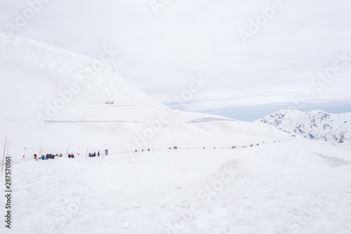 snow corridor on Tateyama Kurobe Alpine Route, Japanese Alp © sihasakprachum