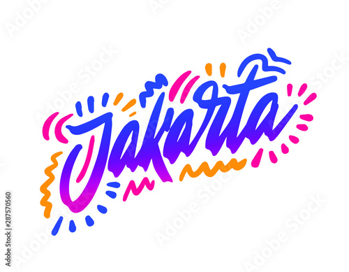 Jakarta typography design vector  for t-shirt  poster and other uses