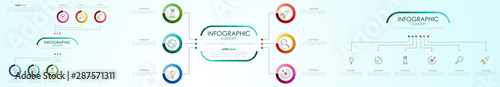 Set of Info graphic backgrounds. Business concept.