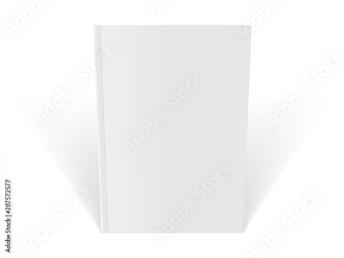 white magazine standing on white background mock up © Ellengold