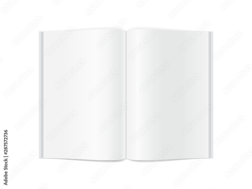 open blank magazine isolated on white background open blank magazine isolated on white background