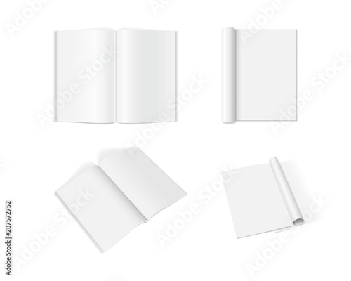 set of magazine covers from different sides on a white background © Ellengold