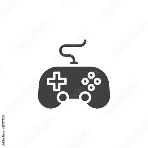 Video game controller vector icon. filled flat sign for mobile concept and web design. Game console joystick  gamepad glyph icon. Symbol  logo illustration. Vector graphics