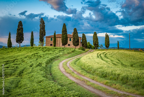 Scenic view of typical Tuscany landscape  Italy