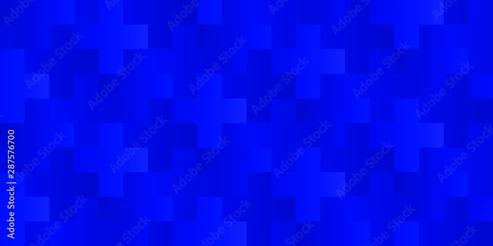 vector seamless cross or plus pattern with blue (changeable) background color for the crosses