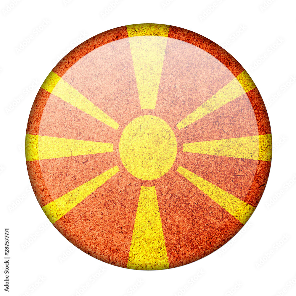 Obraz premium Macedonia button flag