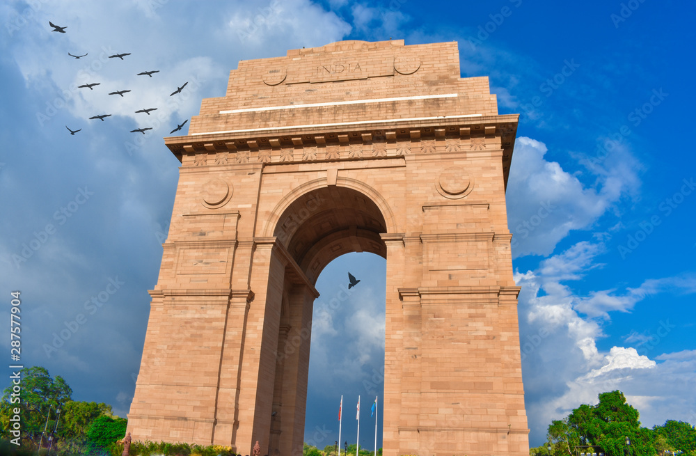 beautiful view of india gate in New Delhi, India