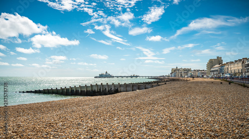 Vászonkép Eastbourne Seafront and Pier, East Sussex, England