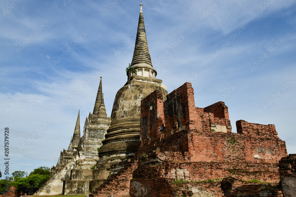 Beautiful scenery of archaeological site in Thailand.