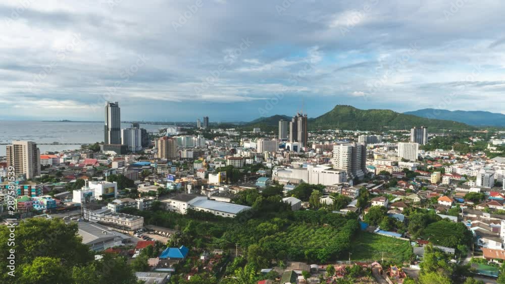 Time Lapse Coastal city in the rainy season. Time Lapse Coastal city in the rainy season.