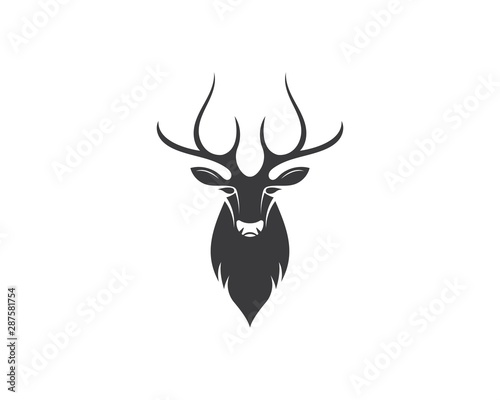 Deer ilustration logo vector