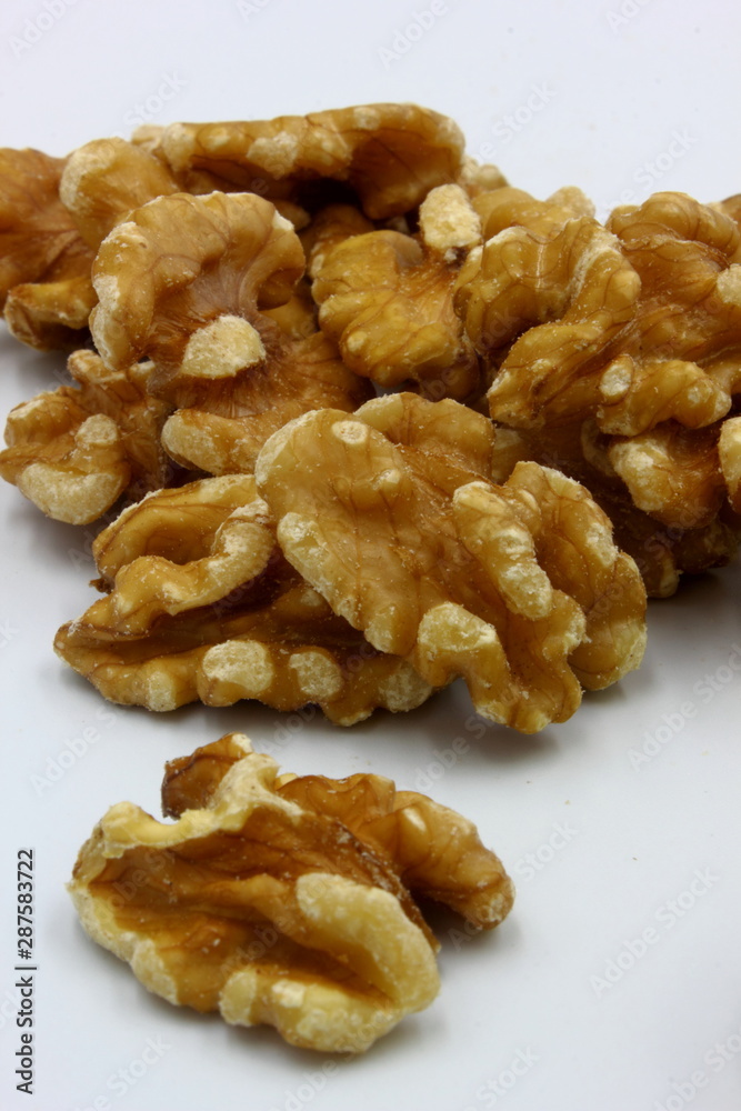 walnuts on white background walnuts on white background