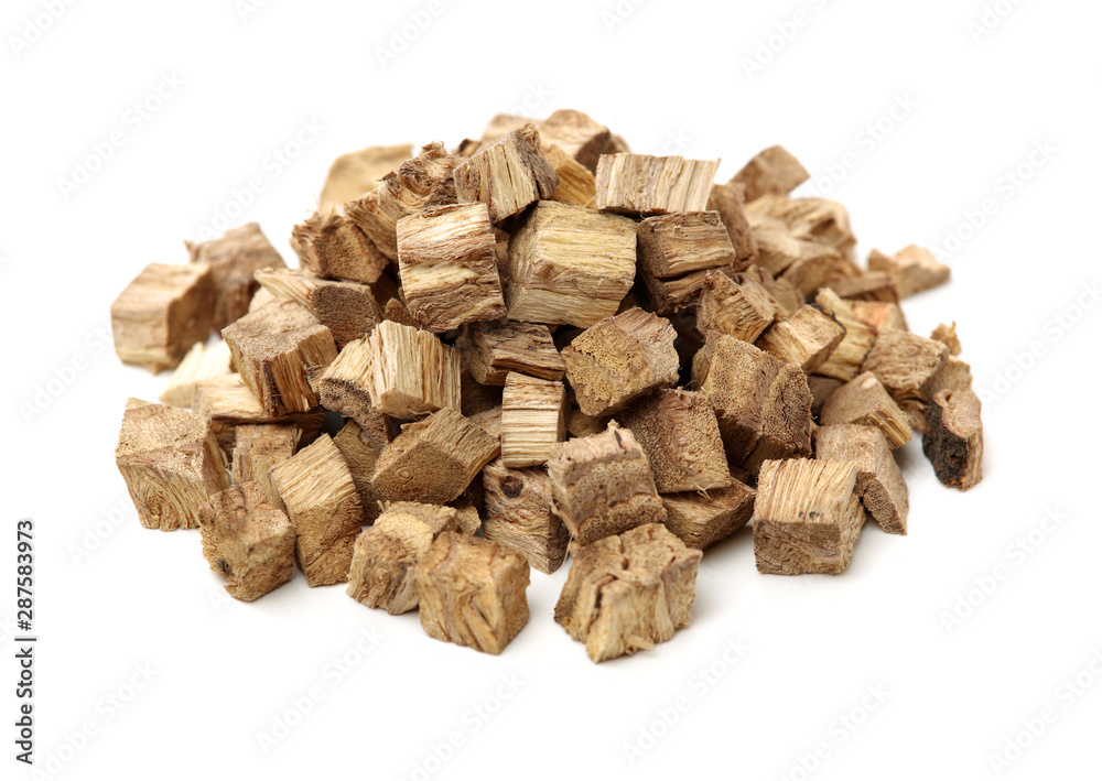 Root of kudzu vine,puerarin Isolated on a white background Root of kudzu vine,puerarin Isolated on a white background