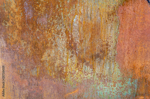 Old Weathered Rusty Corrugated Metal Texture