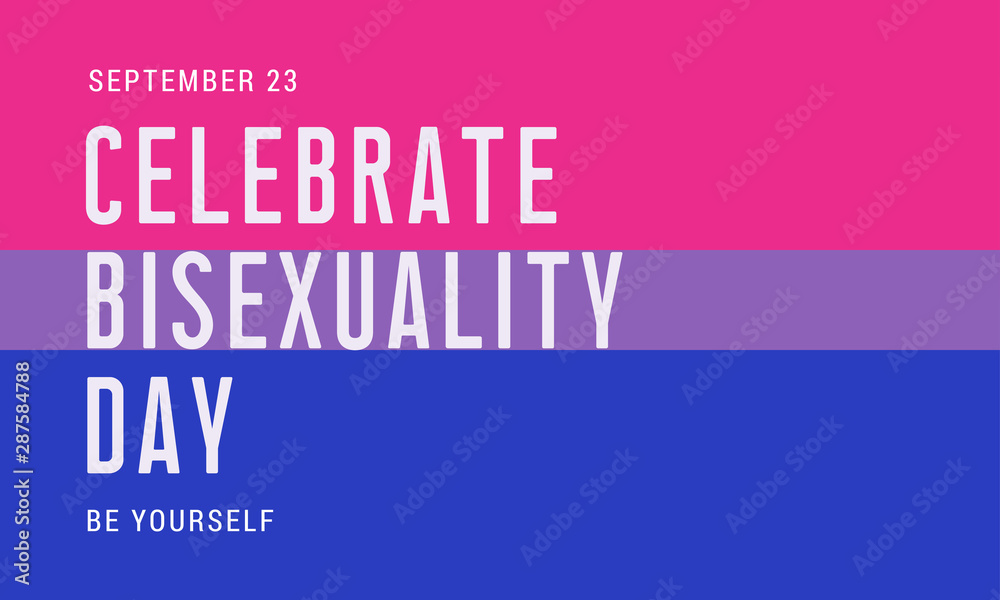 Celebrate Bisexuality Day. September 23 is a bisexual community day. Background, poster, postcard, banner design.