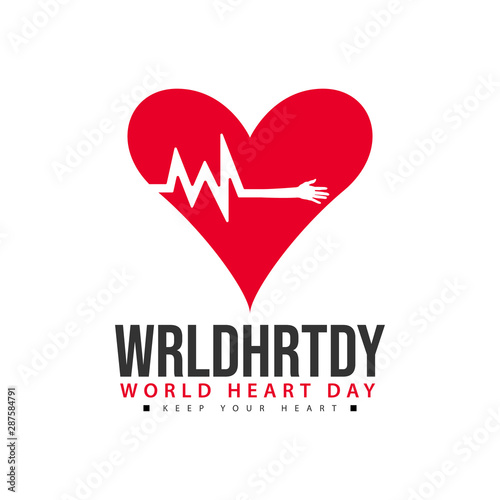 Creative concept of world heart day vector image