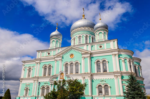 Trinity cathedral of Holy Trinity-Saint Seraphim-Diveyevo Monastery in Diveyevo, Russia © olyasolodenko