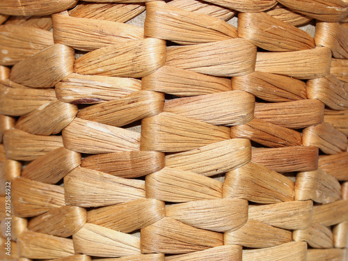 A fragment of a basket woven from water hyacinth