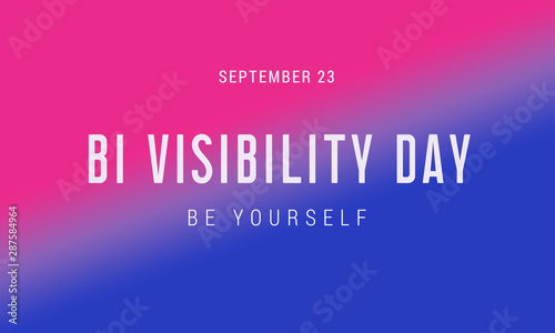 Celebrate Bisexuality Day. September 23 is a bisexual community day. Background, poster, postcard, banner design.