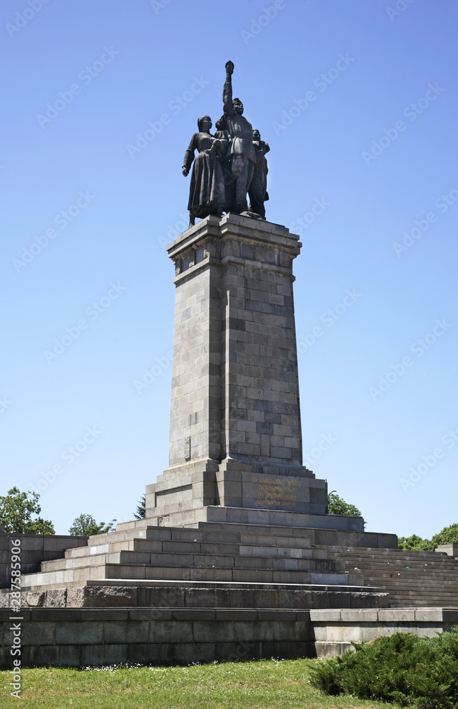 Monument to Soviet soldiers in Sofia. Bulgaria