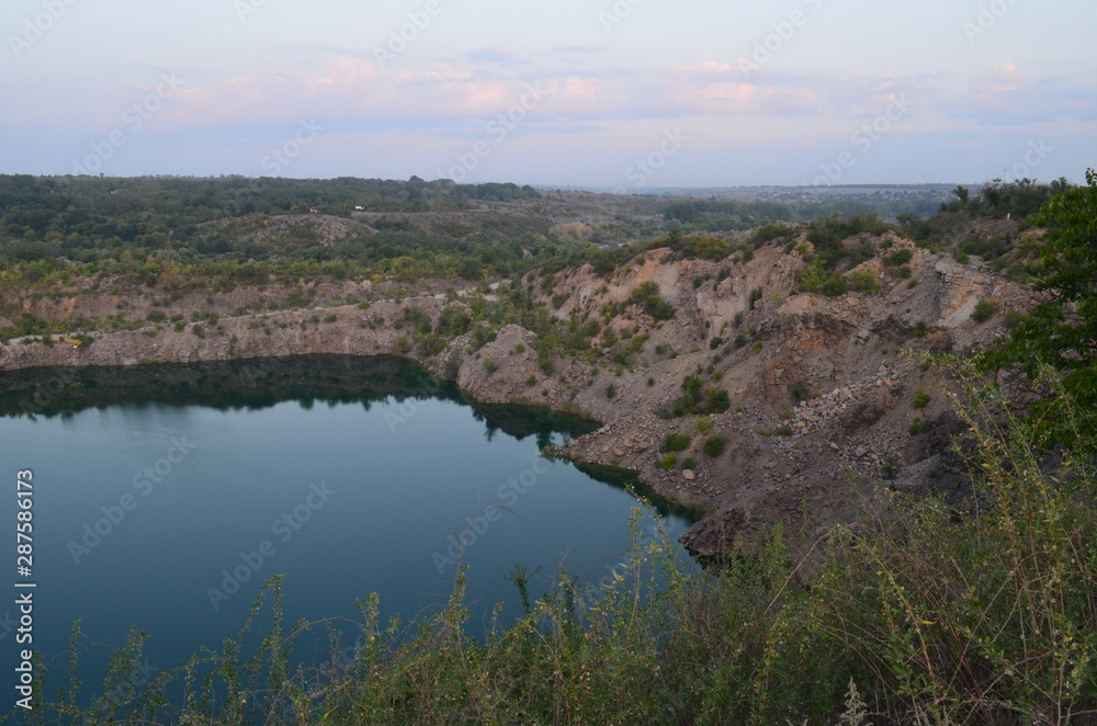 Mygeja: view of  the canyon with lake