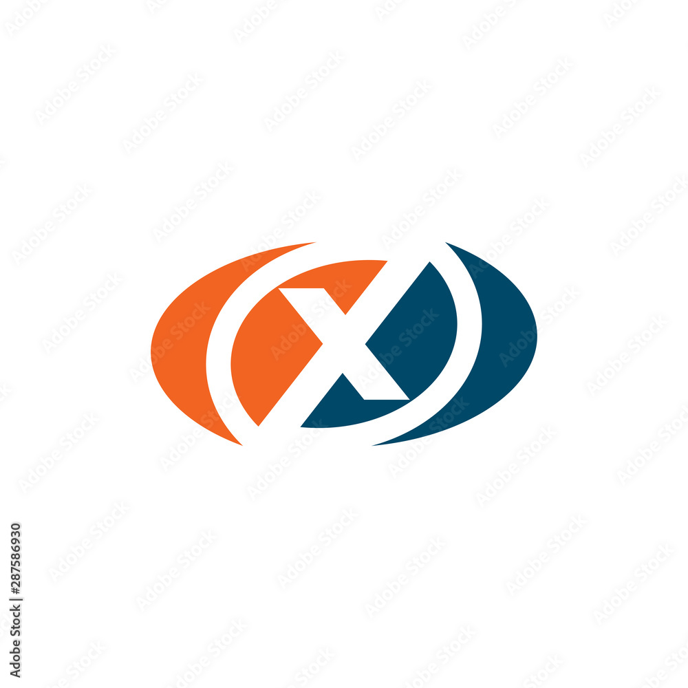 X letter initial logo design vector illustration template X letter initial logo design vector illustration template