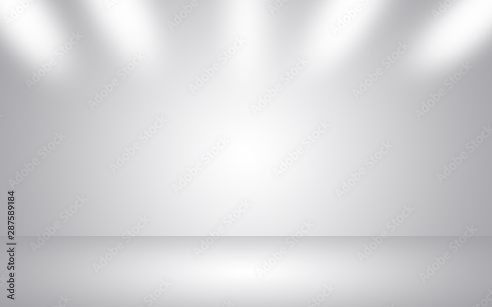 Gray empty room studio gradient with spotlight used for background and display your product
