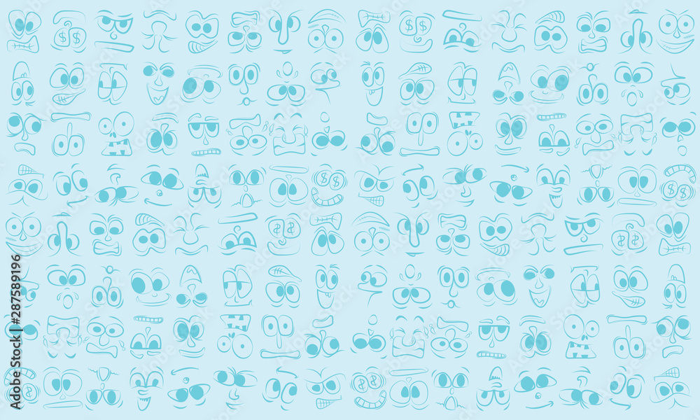 cartoon face expressions vector set cartoon face expressions vector set