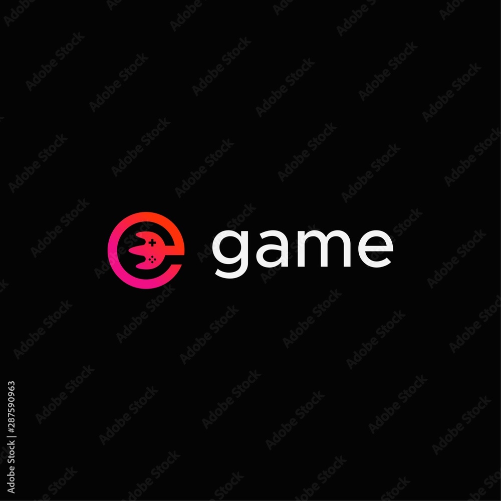 letter e for e game logo design letter e for e game logo design