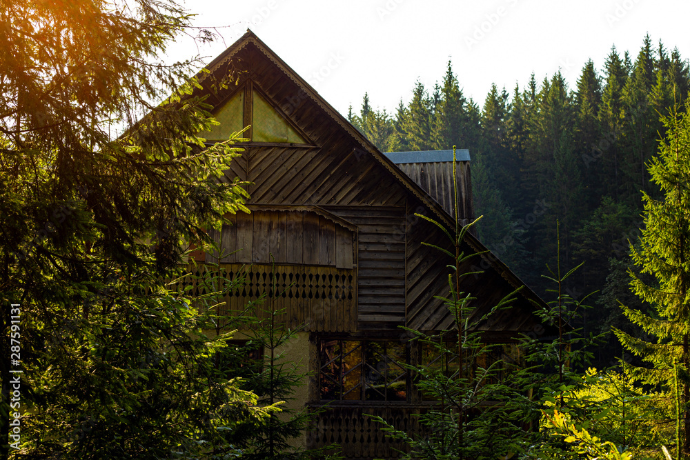 old wooden house in the forest old wooden house in the forest